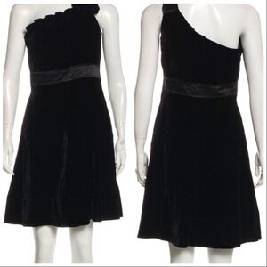 NWT Phoebe Couture black silk velvet party dress. Size 2.
